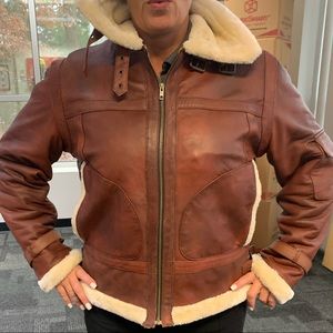 B3 RAF Aviator pilot mens leather jacket